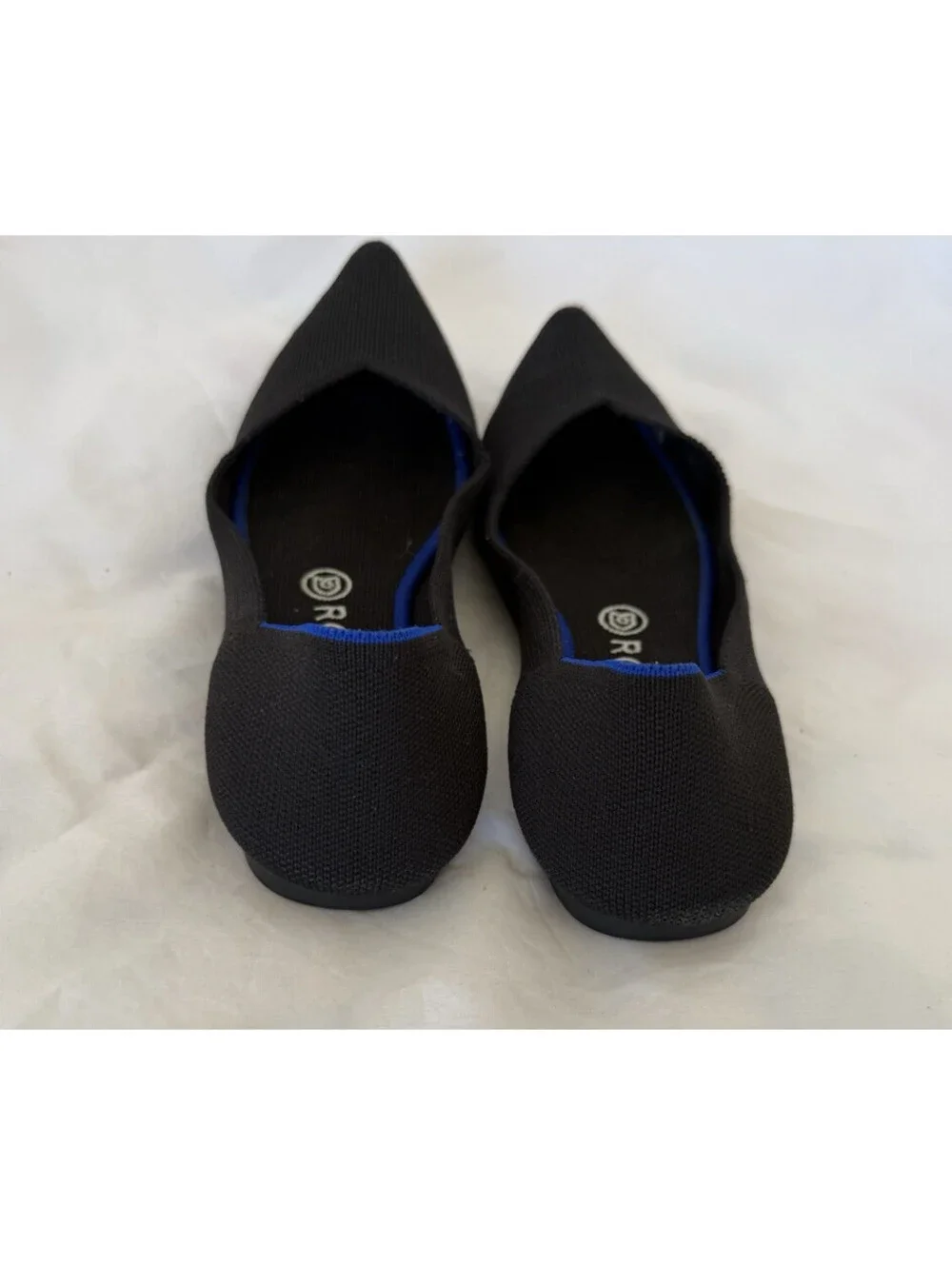 Rothy's The Point Flats Women's Shoes Size 9 Black Washable Ballet